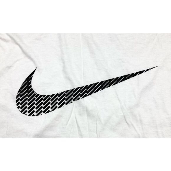 Nike white athletic cut power up swoosh long sleeve tee - Picture 3 of 4